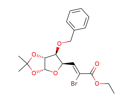 (Z)-3-O-benzyl-6-brom-5,6-didesoxy-1,2-O-isopropyliden-α-D-xylo-hept-5-eno-1,4-furanose-uronsaeure-aethylester