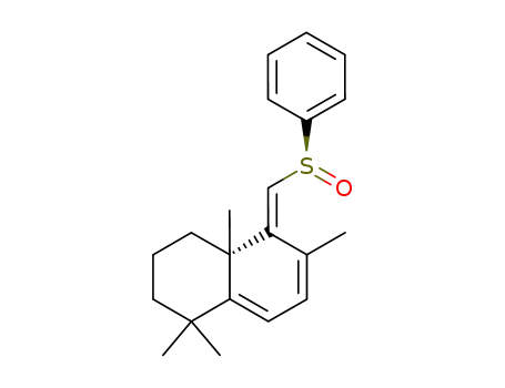 (S)-5-[1-((S)-Benzenesulfinyl)-meth-(E)-ylidene]-1,1,4a,6-tetramethyl-1,2,3,4,4a,5-hexahydro-naphthalene