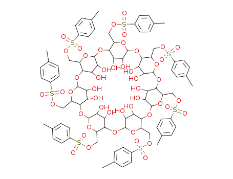 Molecular Structure of 23734-54-5 (C<sub>91</sub>H<sub>112</sub>O<sub>49</sub>S<sub>7</sub>)