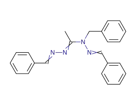 Molecular Structure of 137257-00-2 (Ethanehydrazonic acid, N-(phenylmethylene)-,
(phenylmethyl)(phenylmethylene)hydrazide)