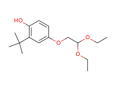 Molecular Structure of 117516-67-3 (2-tert-Butyl-4-(2,2-diethoxy-ethoxy)-phenol)
