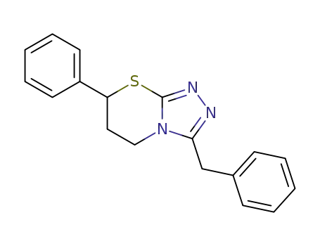 Molecular Structure of 94835-74-2 (5H-1,2,4-Triazolo[3,4-b][1,3]thiazine,
6,7-dihydro-7-phenyl-3-(phenylmethyl)-)