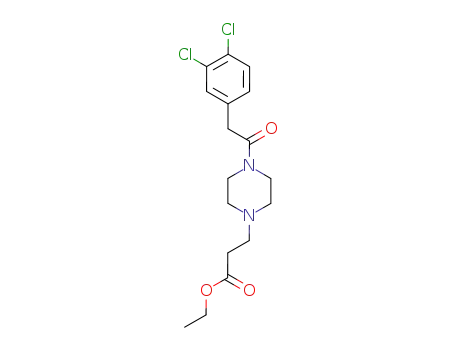 1-<3-(ethoxypropionyl)>-4-<(3,4-dichlorophenyl)acetyl>piperazine
