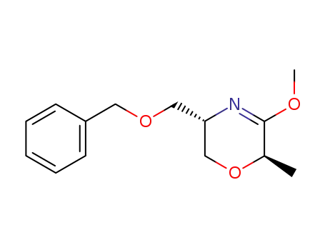 Molecular Structure of 128203-16-7 ((2R,5S)-5-benzyloxymethyl-5,6-dihydro-3-methoxy-2-methyl-2H-1,4-oxazin)