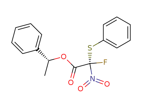 (R)-α-phenylethyl fluoronitro(phenylthio)acetate