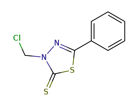 Molecular Structure of 1711-81-5 (1,3,4-Thiadiazole-2(3H)-thione, 3-(chloromethyl)-5-phenyl-)