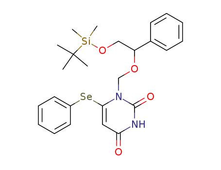 1-<<1'-phenyl-2'-(t-butyldimethylsilyloxy)ethoxy>methyl>-6-(phenylseleno)uracil