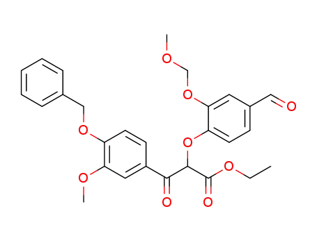 ethyl 2-<4-formyl-2-(methoxymethoxy)phenoxy>-3-(4-benzyloxy-3-methoxyphenyl)-3-oxopropionate