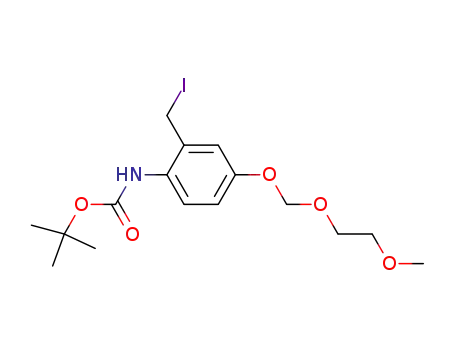 [2-Iodomethyl-4-(2-methoxy-ethoxymethoxy)-phenyl]-carbamic acid tert-butyl ester
