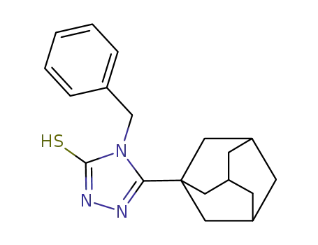 Molecular Structure of 139158-26-2 (5-(1-adamantyl)-4-benzyl-2H-1,2,4-triazole-3-thione)