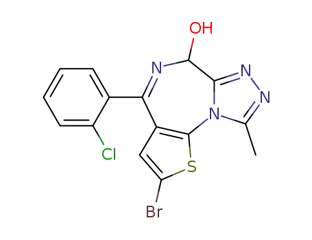 2-bromo-4-(2-chlorophenyl)-9-methyl-6H-thieno[3,2-f][1,2,4]triazolo[4,3-a][1,4]diazepin-6-ol
