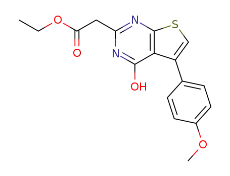 [4-Hydroxy-5-(4-methoxy-phenyl)-thieno[2,3-d]pyrimidin-2-yl]-acetic acid ethyl ester