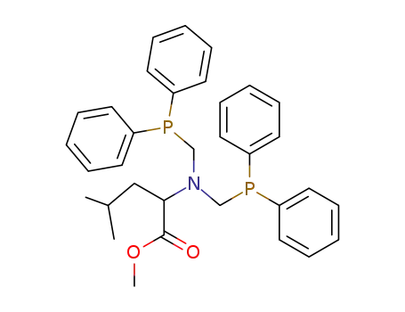 Molecular Structure of 78091-50-6 (L-Leucine, N,N-bis[(diphenylphosphino)methyl]-, methyl ester)