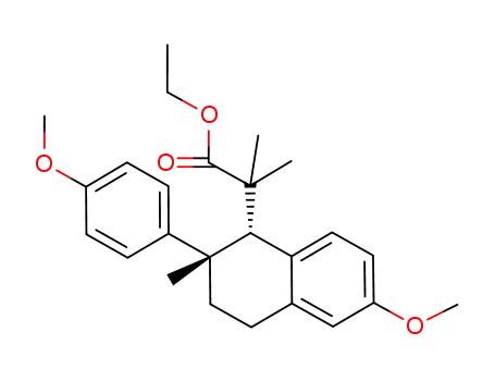 ethyl (1SR,2RS)-2-methyl-2-<6'-methoxy-2'-(p-methoxyphenyl)-2'-methyl-1',2',3',4'-tetrahydronaphthalen-1'ζ-yl>propanoate