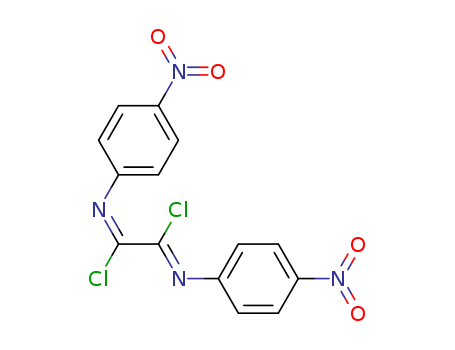 Molecular Structure of 109735-70-8 (Ethanediimidoyl dichloride, bis(4-nitrophenyl)-)