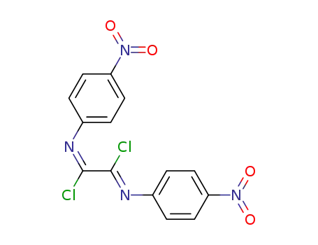 Molecular Structure of 109735-70-8 (Ethanediimidoyl dichloride, bis(4-nitrophenyl)-)