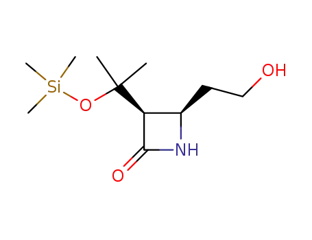 (3R,4R)-4-(2-Hydroxy-ethyl)-3-(1-methyl-1-trimethylsilanyloxy-ethyl)-azetidin-2-one