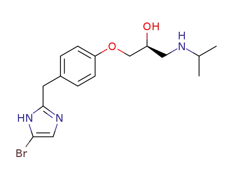 (S)-4-bromo-2-<<4-(3-isopropyl-2-hydroxypropoxy)phenyl>methyl>imidazole