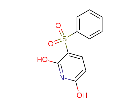 Molecular Structure of 69563-94-6 (2(1H)-Pyridinone, 6-hydroxy-3-(phenylsulfonyl)-)