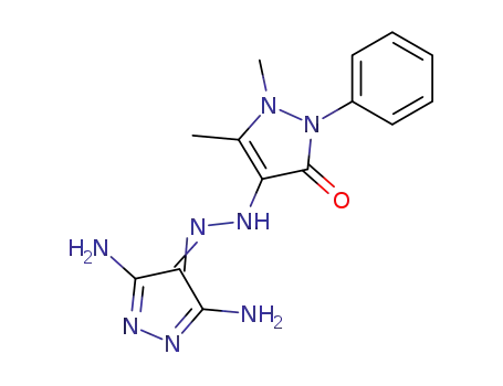 4-[N'-(3,5-Diamino-pyrazol-4-ylidene)-hydrazino]-1,5-dimethyl-2-phenyl-1,2-dihydro-pyrazol-3-one