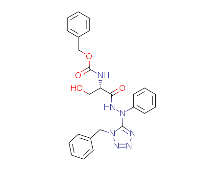 L-Serine, N-[(phenylmethoxy)carbonyl]-,  2-phenyl-2-[1-(phenylmethyl)-1H-tetrazol-5-yl]hydrazide
