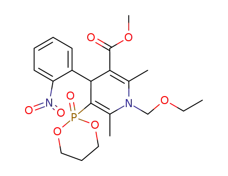 Molecular Structure of 107563-48-4 (1-Ethoxymethyl-2,6-dimethyl-4-(2-nitro-phenyl)-5-(2-oxo-2λ<sup>5</sup>-[1,3,2]dioxaphosphinan-2-yl)-1,4-dihydro-pyridine-3-carboxylic acid methyl ester)