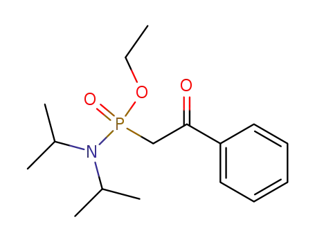 Molecular Structure of 140848-39-1 (Phosphonamidic acid, N,N-bis(1-methylethyl)-P-(2-oxo-2-phenylethyl)-,
ethyl ester)