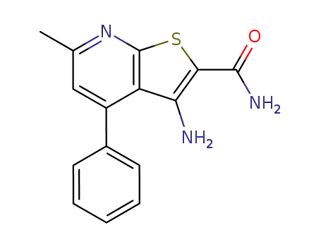 Thieno[2,3-b]pyridine-2-carboxamide, 3-amino-6-methyl-4-phenyl-