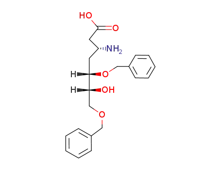 Molecular Structure of 85657-41-6 ((3R,5S,6R)-3-Amino-5,7-bis-benzyloxy-6-hydroxy-heptanoic acid)