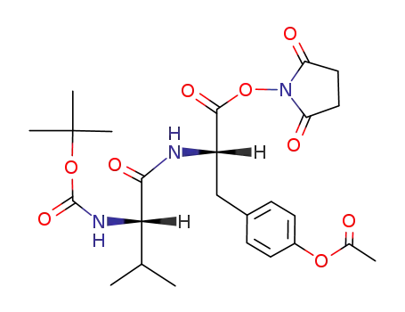 N<sup>a</sup>-t-butyloxycarbonyl-L-valyl-O-acetyl-L-tyrosine N-hydroxysuccinimide ester