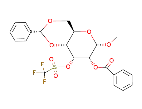 Methyl-2-O-benzoyl-4,6-O-benzyliden-3-O-trifluormethylsulfonyl-α-D-allopyranosid