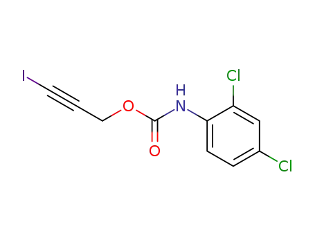 Molecular Structure of 81466-80-0 (2,4-Dichlorocarbanilic acid 3-iodo-2-propynyl ester)