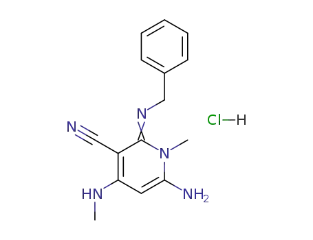 6-Amino-2-(benzylimino)-3-cyan-1-methyl-4-(methylamino)-1,2-dihydropyridin-hydrochlorid