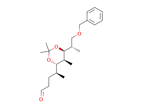 (S)-4-[(4S,5S,6S)-6-((S)-2-Benzyloxy-1-methyl-ethyl)-2,2,5-trimethyl-[1,3]dioxan-4-yl]-pentanal