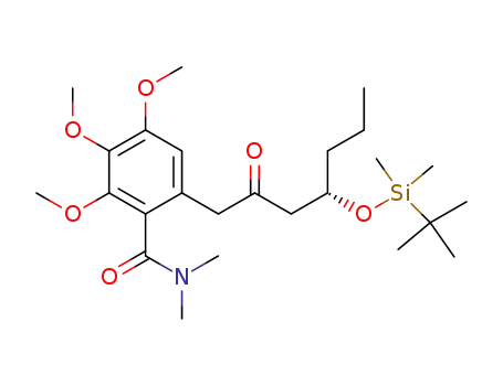 Benzamide,
6-[4-[[(1,1-dimethylethyl)dimethylsilyl]oxy]-2-oxoheptyl]-2,3,4-trimethoxy-
N,N-dimethyl-, (S)-