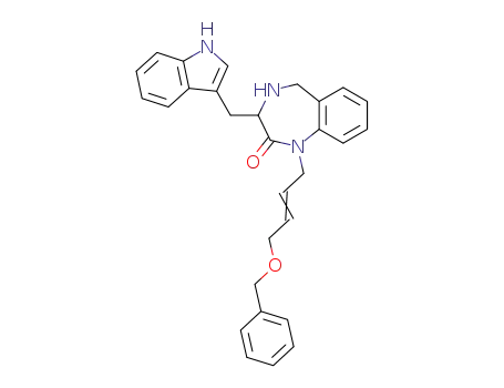 1-((E)-4-Benzyloxy-but-2-enyl)-3-(1H-indol-3-ylmethyl)-1,3,4,5-tetrahydro-benzo[e][1,4]diazepin-2-one