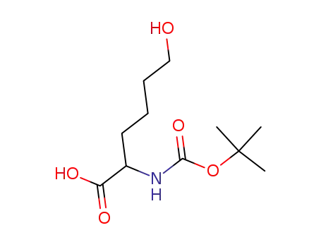 Molecular Structure of 81505-64-8 (N-[tert-Butyloxycarbonyl]-6-hydroxy-DL-norleucine)