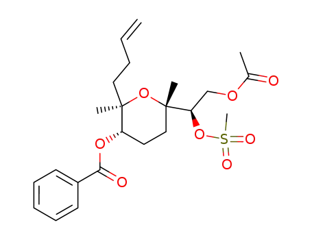 Benzoic acid (2R,3S,6S)-6-((R)-2-acetoxy-1-methanesulfonyloxy-ethyl)-2-but-3-enyl-2,6-dimethyl-tetrahydro-pyran-3-yl ester