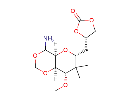 (S)-4-((4aS,6R,8S,8aR)-4-Amino-8-methoxy-7,7-dimethyl-hexahydro-pyrano[3,2-d][1,3]dioxin-6-ylmethyl)-[1,3]dioxolan-2-one