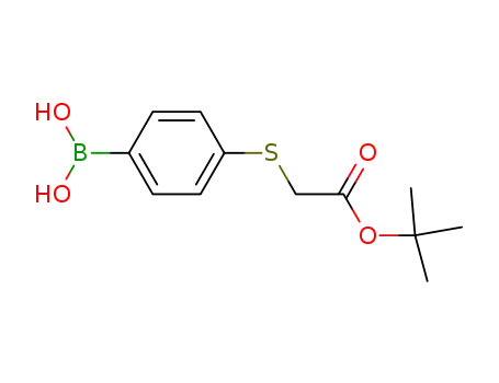 Molecular Structure of 237429-41-3 (4-(t-butyloxycarbonylmethylthio)-phenyl boronic acid)