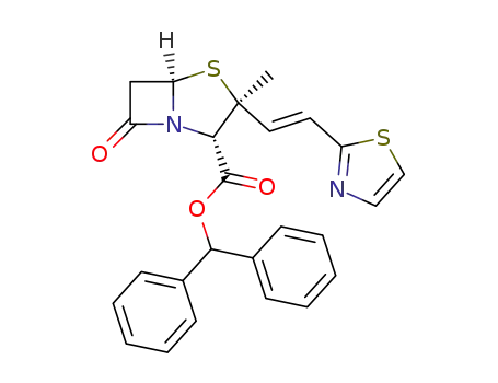 (2S,3S,5R)-3-Methyl-7-oxo-3-((E)-2-thiazol-2-yl-vinyl)-4-thia-1-aza-bicyclo[3.2.0]heptane-2-carboxylic acid benzhydryl ester