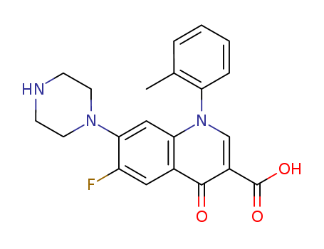 3-QUINOLINECARBOXYLIC ACID,6-FLUORO-1,4-DIHYDRO-1-(2-METHYLPHENYL)-4-OXO-7-(PIPERAZIN-1-YL)-