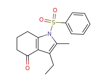 4H-Indol-4-one, 3-ethyl-1,5,6,7-tetrahydro-2-methyl-1-(phenylsulfonyl)- CAS No  144219-62-5