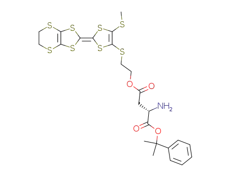 (S)-2-Amino-succinic acid 4-{2-[2-(5,6-dihydro-[1,3]dithiolo[4,5-b][1,4]dithiin-2-ylidene)-5-methylsulfanyl-[1,3]dithiol-4-ylsulfanyl]-ethyl} ester 1-(1-methyl-1-phenyl-ethyl) ester