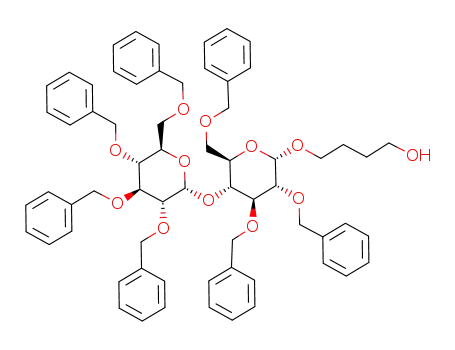 4-hydroxybutyl 2,3,6-tri-O-benzyl-4-O-(2,3,4,6-tetra-O-benzyl-α-D-glucopyranosyl)-α-D-glucopyranoside