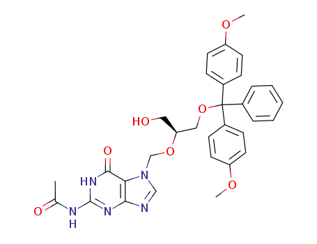 N-(7-{(S)-2-[Bis-(4-methoxy-phenyl)-phenyl-methoxy]-1-hydroxymethyl-ethoxymethyl}-6-oxo-6,7-dihydro-1H-purin-2-yl)-acetamide