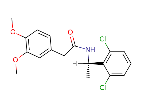 Molecular Structure of 121443-81-0 ((S)-N-<1-(2,6-Dichlorophenyl)ethyl>-2-(3,4-dimethoxyphenyl)acetamide)