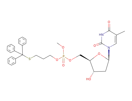 5'-O-(S-trityl-3-thiopropyl)methoxyphosphorylthimidine