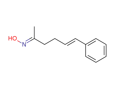 Molecular Structure of 89849-53-6 (5-Hexen-2-one, 6-phenyl-, oxime, (E,E)-)