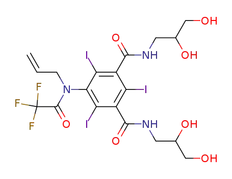 Molecular Structure of 171897-75-9 (5-(N-allyl-2,2,2-trifluoroacetamido)-N,N'-bis-(2,3-dihydroxypropyl)-2,4,6-triiodoisophthalamide)